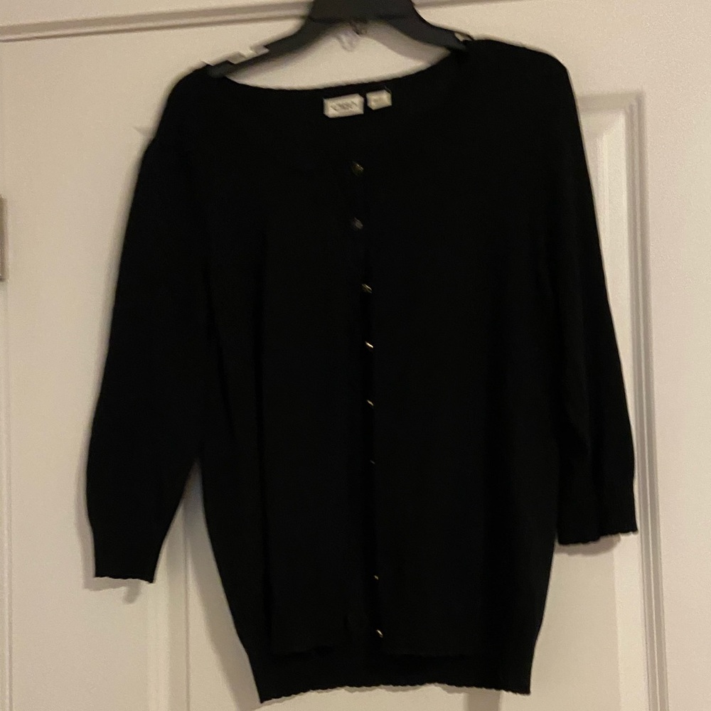 Black button down Cato (14/16) sweater/cardigan